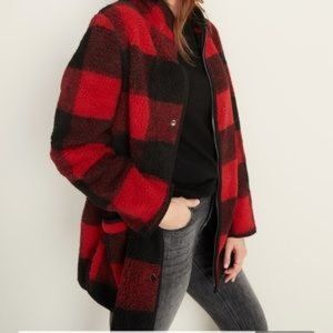 Old Navy Buffalo Plaid Sherpa Jacket